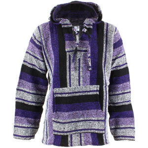 Mexikanischer Baja Jerga Kapuzenpullover – Lavendel