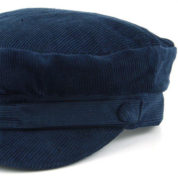 Corduroy Captain's Breton Cap - Blue