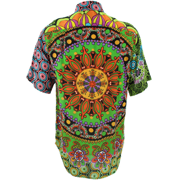 Regular Fit Short Sleeve Shirt - Random Mixed Panel - Carnival Mandala