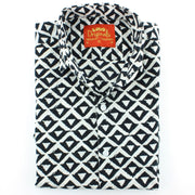 Slim Fit Long Sleeve Shirt - Block Print - Triangles