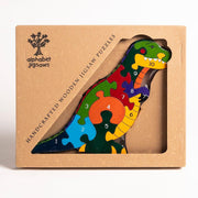 Handmade Wooden Jigsaw Puzzle - Number T-Rex