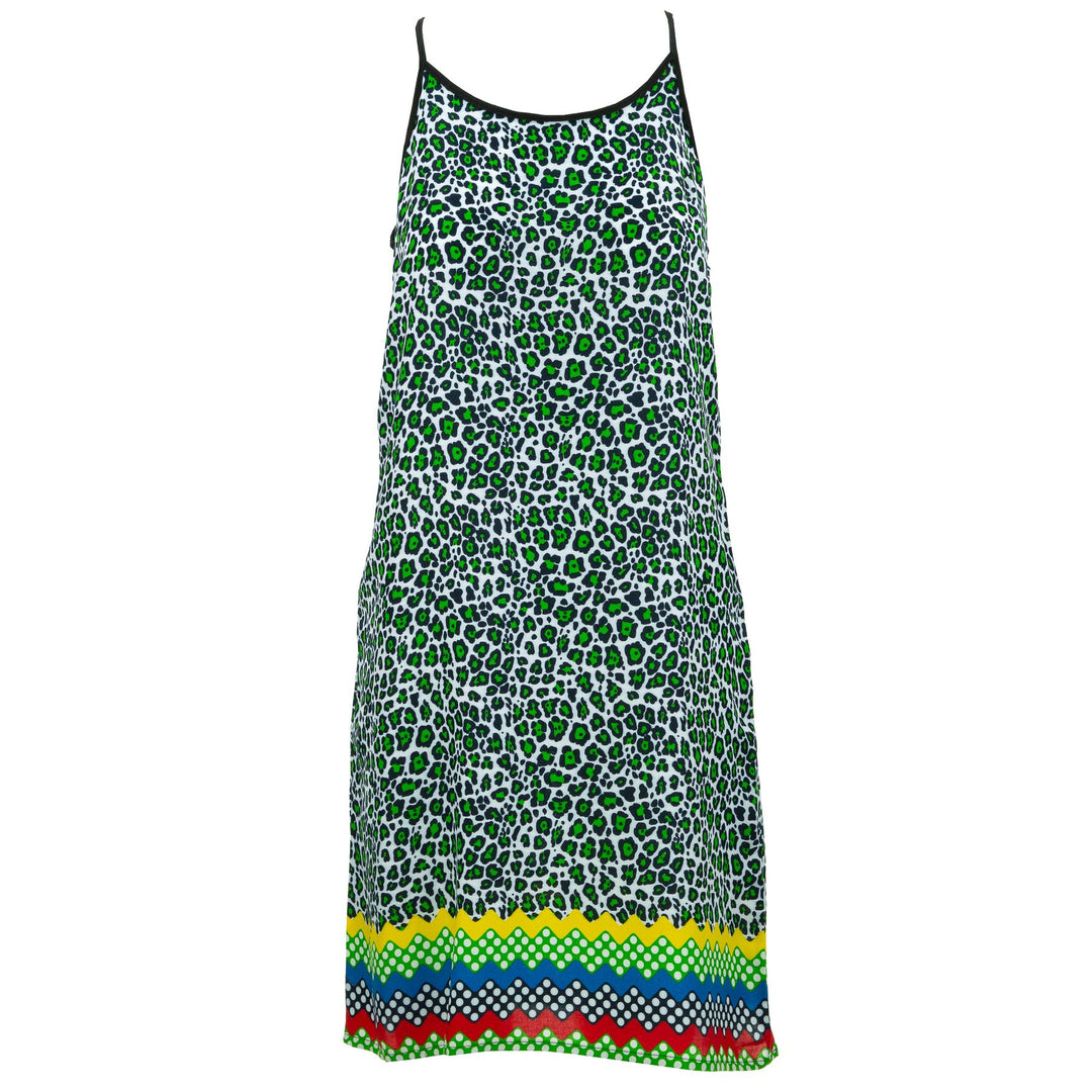 Strappy Dress - Green Leopard