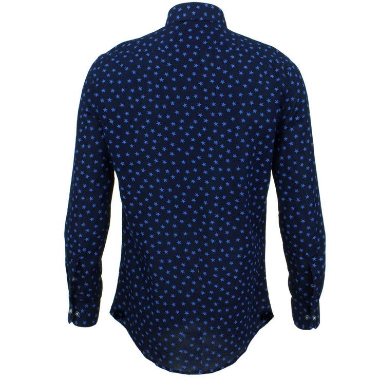 Tailored Fit Long Sleeve Shirt - Ditzy Blue Stars