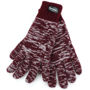 Mens Mottled Gloves - Red