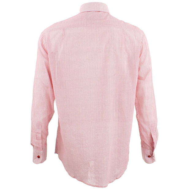 Regular Fit Long Sleeve Shirt - Pink Pinstripe