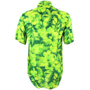 Regular Fit Short Sleeve Shirt - Bright Green Floral