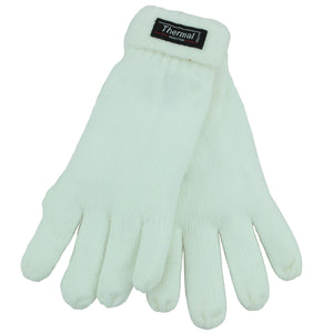 Gants thermiques à poignets repliables - blanc