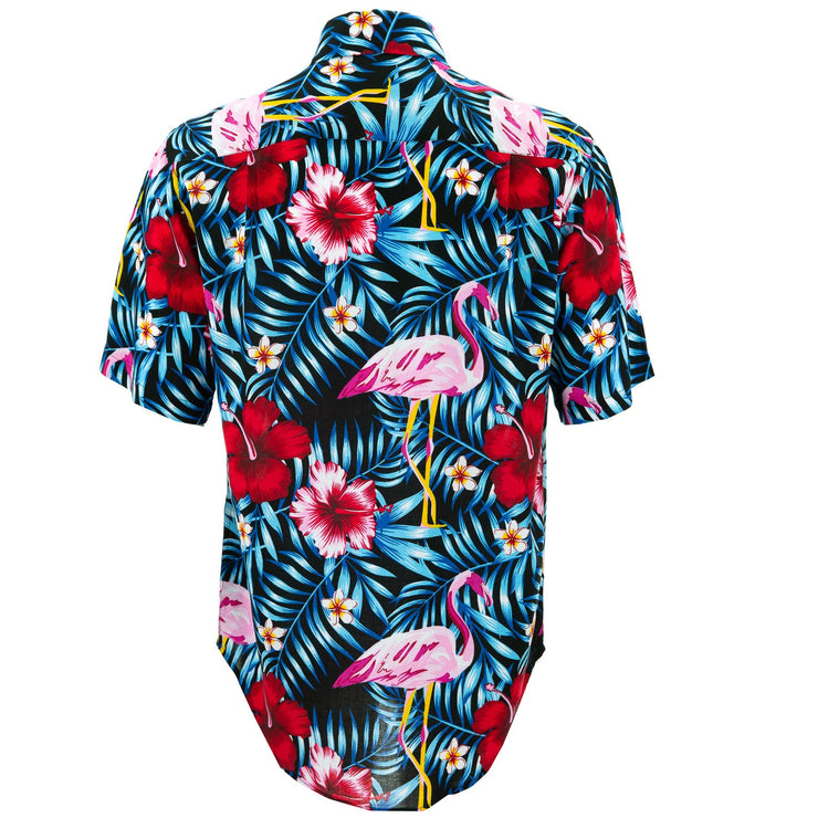 Regular Fit Short Sleeve Shirt - Tropical Flamingo