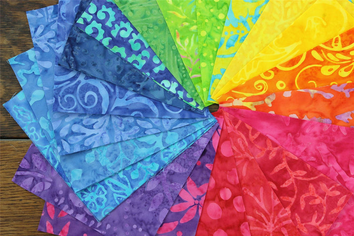 Charm Pack - 40 x 5" Squares of Cotton Batik