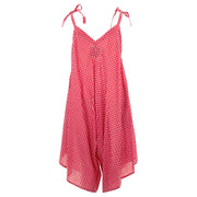 Strappy Jumpsuit - Pin Spot Red