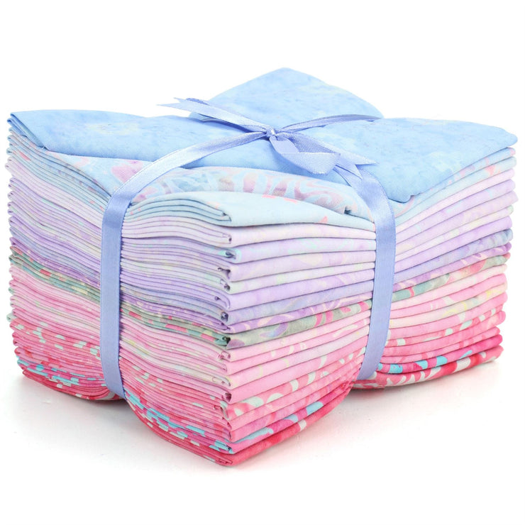 Cotton Batik Pre Cut Fabric Bundles - Fat Quarter - Purples
