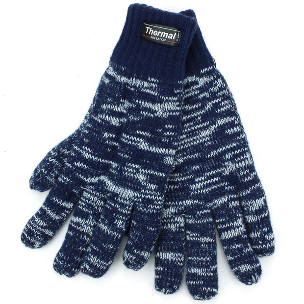 Mens Mottled Gloves - Blue
