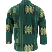 Heavy Cotton Naga Grandad Kurta Shirt - Green
