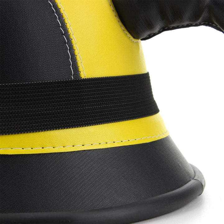 Saw Blade Mohawk Horned Novelty Festival Helmet with Goggles - Yellow & Black