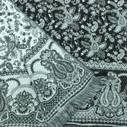 Acrylic Wool Shawl Blanket - Black Paisley - Arches