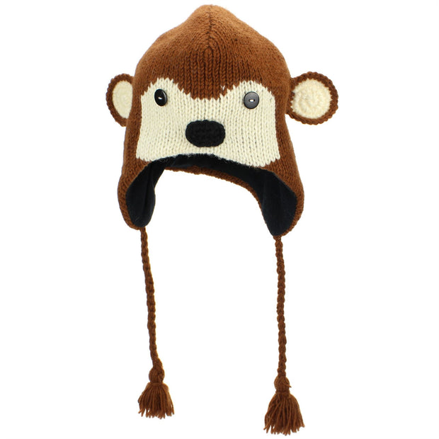 Wool Animal Hat - Monkey