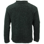 Chunky Wool Knit Star Jumper - Charcoal & Gold