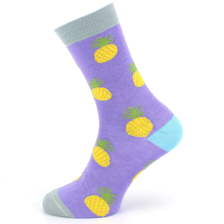 Bamboo Socks - Pineapples - Purple