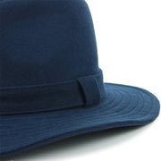 Wool Fedora Trilby Hat with Floppy Brim - Blue