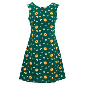 Schickes, dezentes Kleid – grüne Explosion