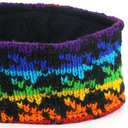Wool Kint Headband - Rainbow Houndstooth