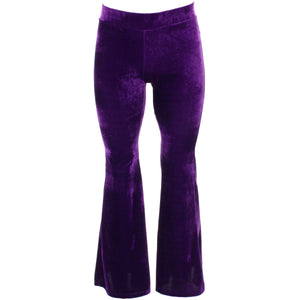 Velvet flares bukser - lilla