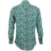Tailored Fit Long Sleeve Shirt - Porcelain Paisley
