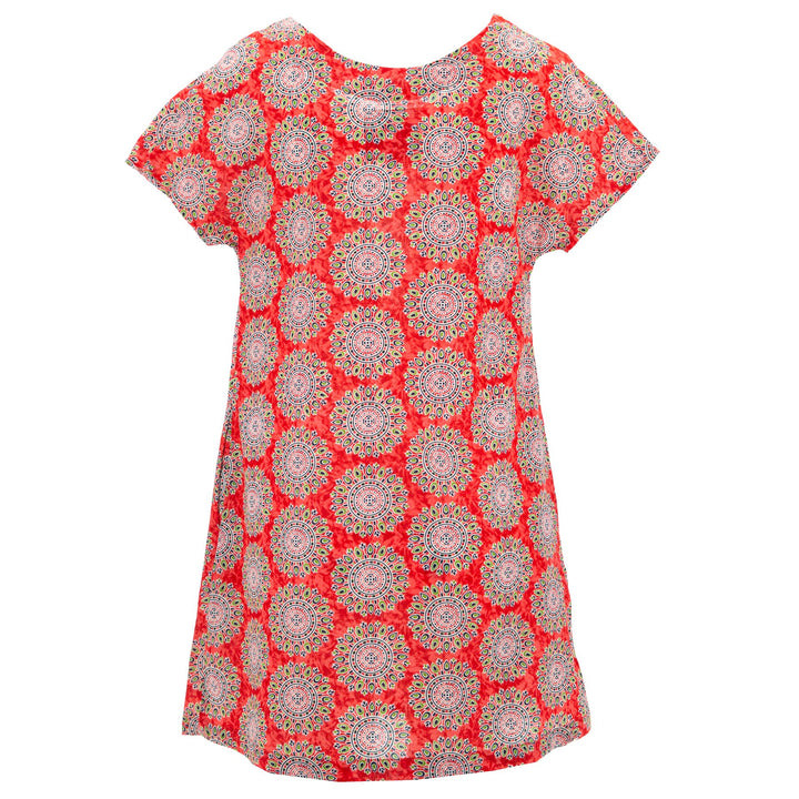 Perfect Shift Pocket Dress - Orange Suzani