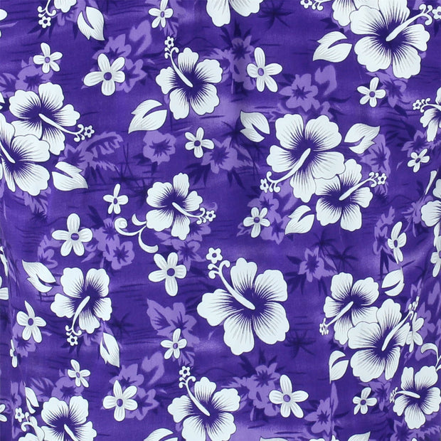Short Sleeve Hawaiian Shirt - Purple