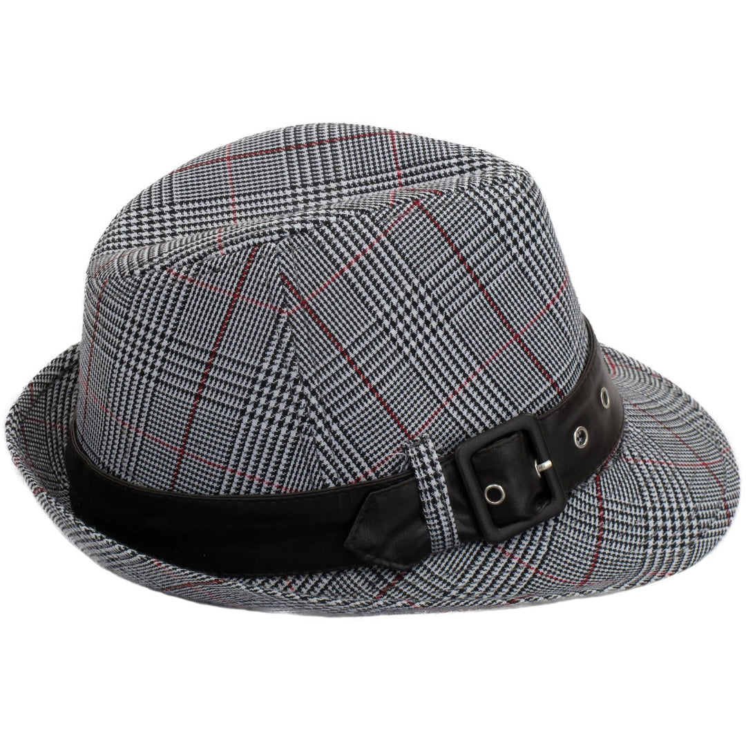Classic Check Trilby Hat - Grey