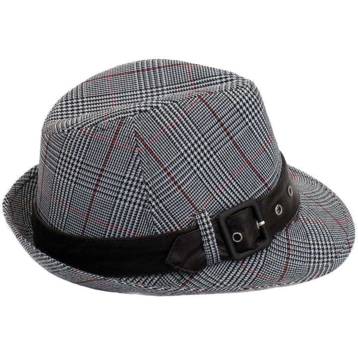 Classic Check Trilby Hat - Grey