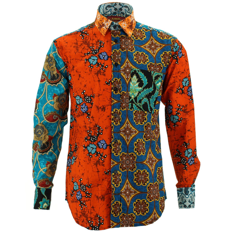 Regular Fit Long Sleeve Shirt - Random Mixed Panel - Batik