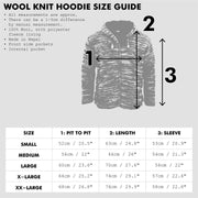 Hand Knitted Wool Hooded Jacket Cardigan - Stripe Navy Pink Pattern