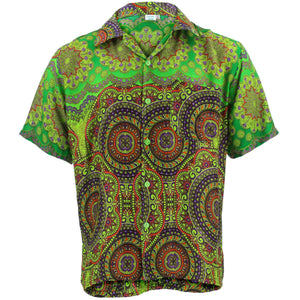 Boho Kreis-Mandala-Shirt – grün