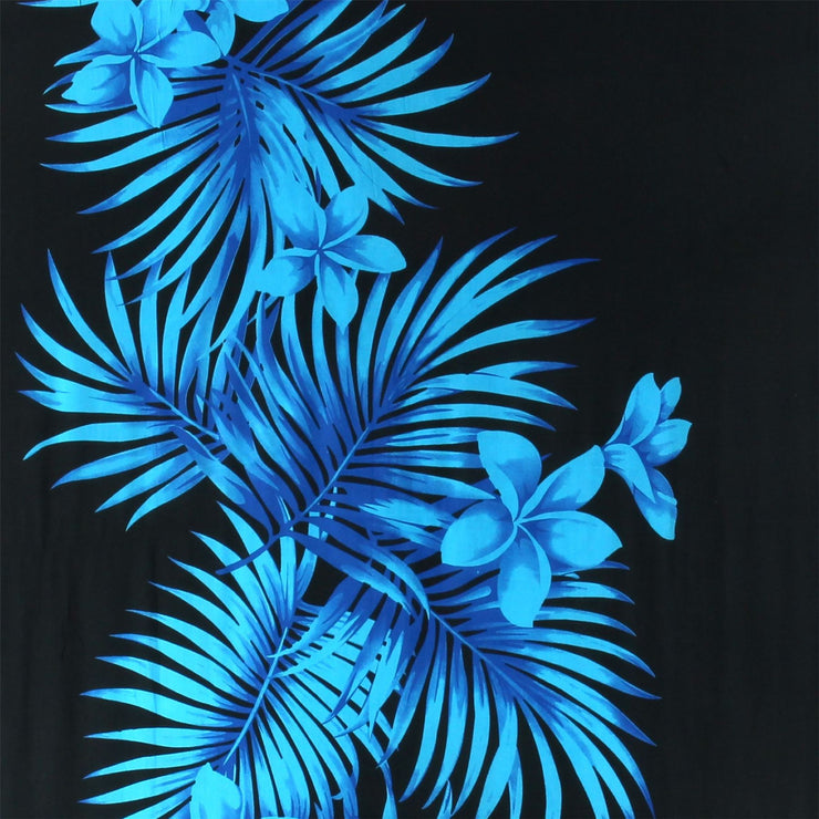 Viscose Rayon Sarong - Floral - Black & Blue