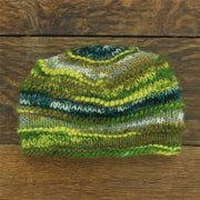 Hand Knitted Wool Beanie Hat - 17 Green