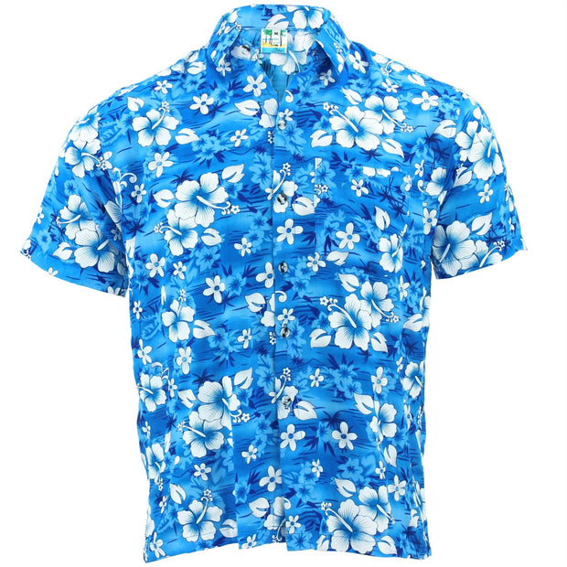 Short Sleeve Hawaiian Shirt - Blue