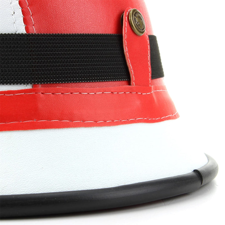 Combat Novelty Festival Helmet with Goggles - Red & White