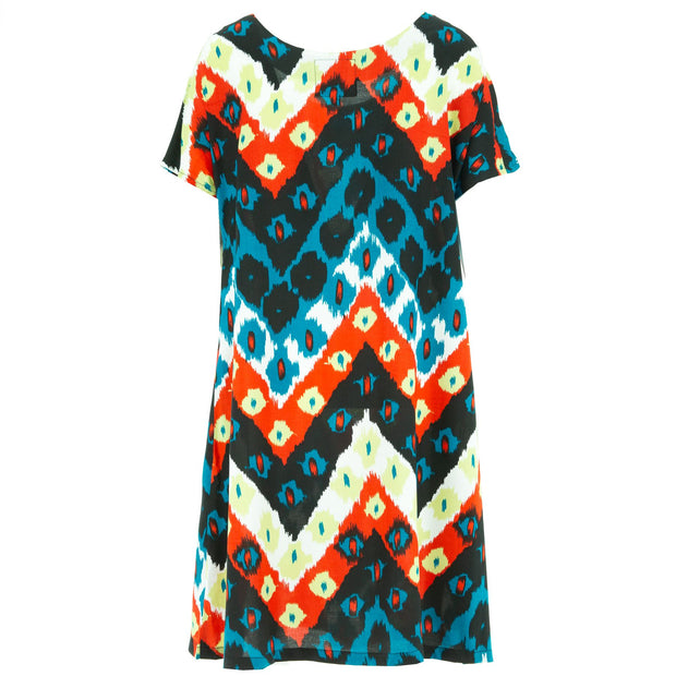 Floaty Pocket Pleat Dress - Pop Ikat