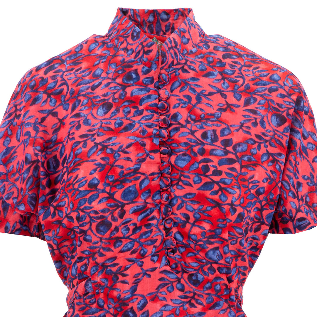 Mandarin Maxi Dress - Vibrant Leaf