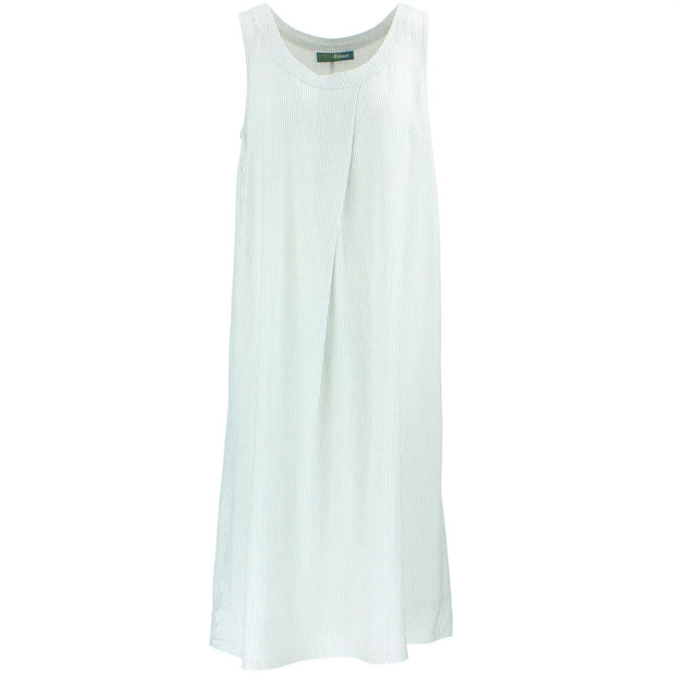 Woven A-Line Dress - White Stripe