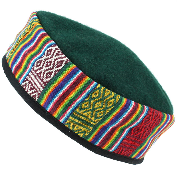 Nepalese Wool Smoking Hat - Green