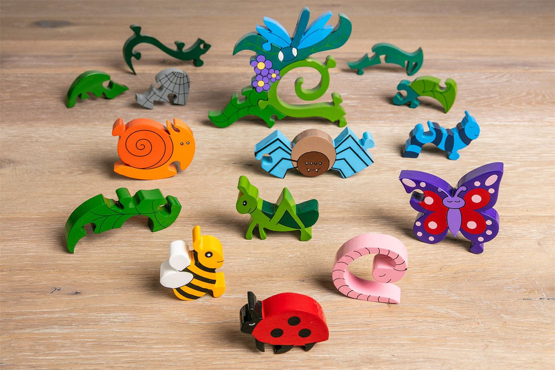 Handmade Wooden Jigsaw Puzzle - Creepy Crawlies