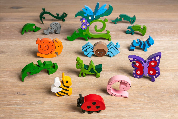 Handmade Wooden Jigsaw Puzzle - Creepy Crawlies