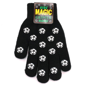 Magic Gloves Football Stretchy Kids Gloves - Black