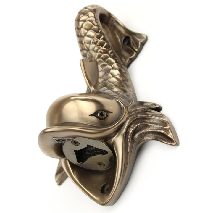 Wall Mounted Character Bottle Opener - Dolphin (Bronze)
