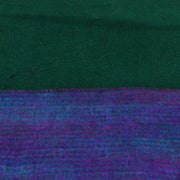 Tibetan Wool Blend Shawl Blanket - Green with Purple Reverse