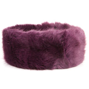 Elasticated Faux Fur headband with fleece lining - Purple