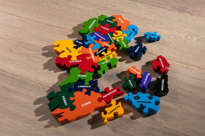 Handmade Wooden Jigsaw Puzzle - Map of Ireland Counties