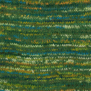 Space Dye Chunky Wool Knit Hooded Cardigan Jacket - Green